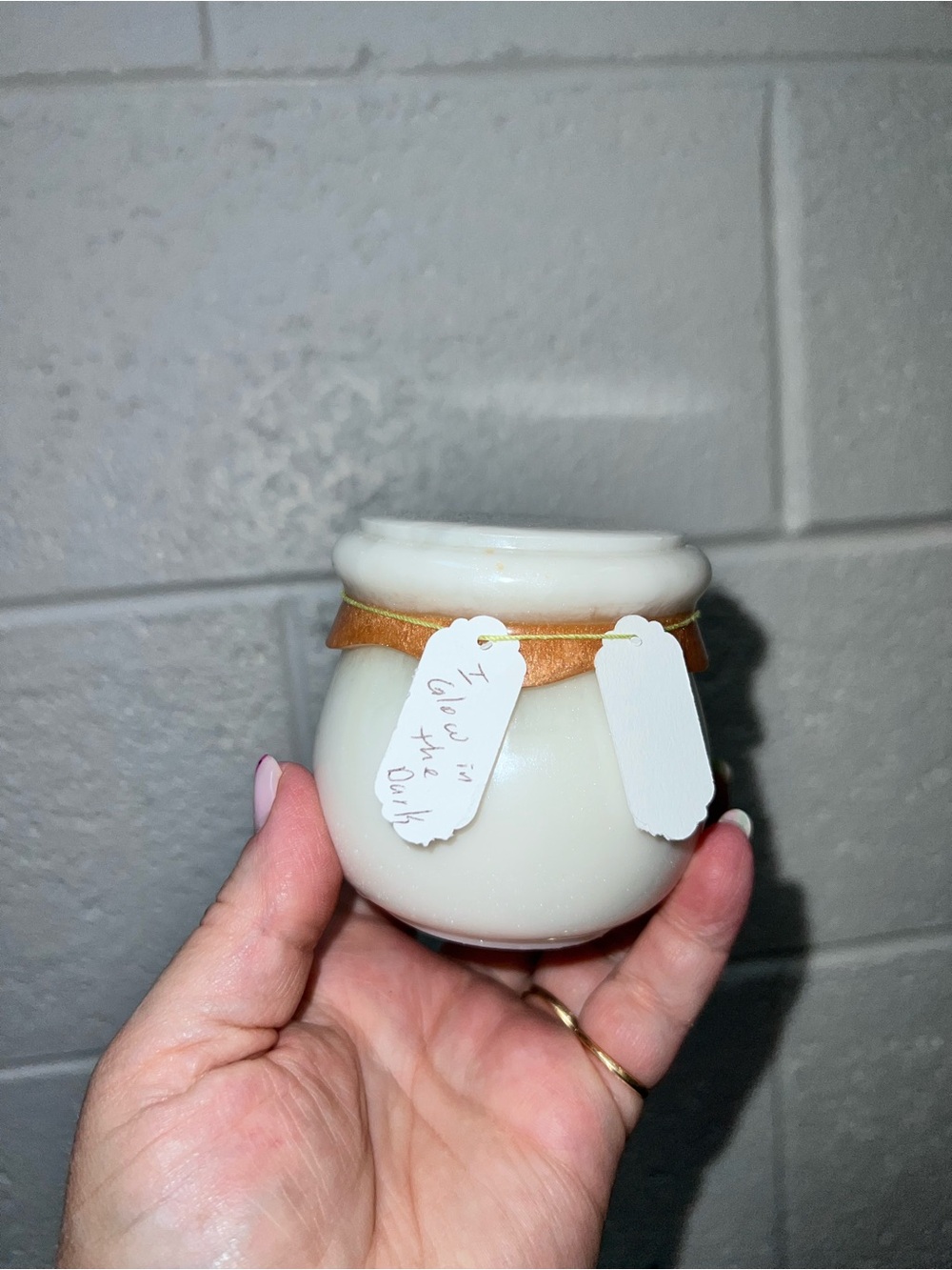 Epoxy White Glow in the Dark Jar